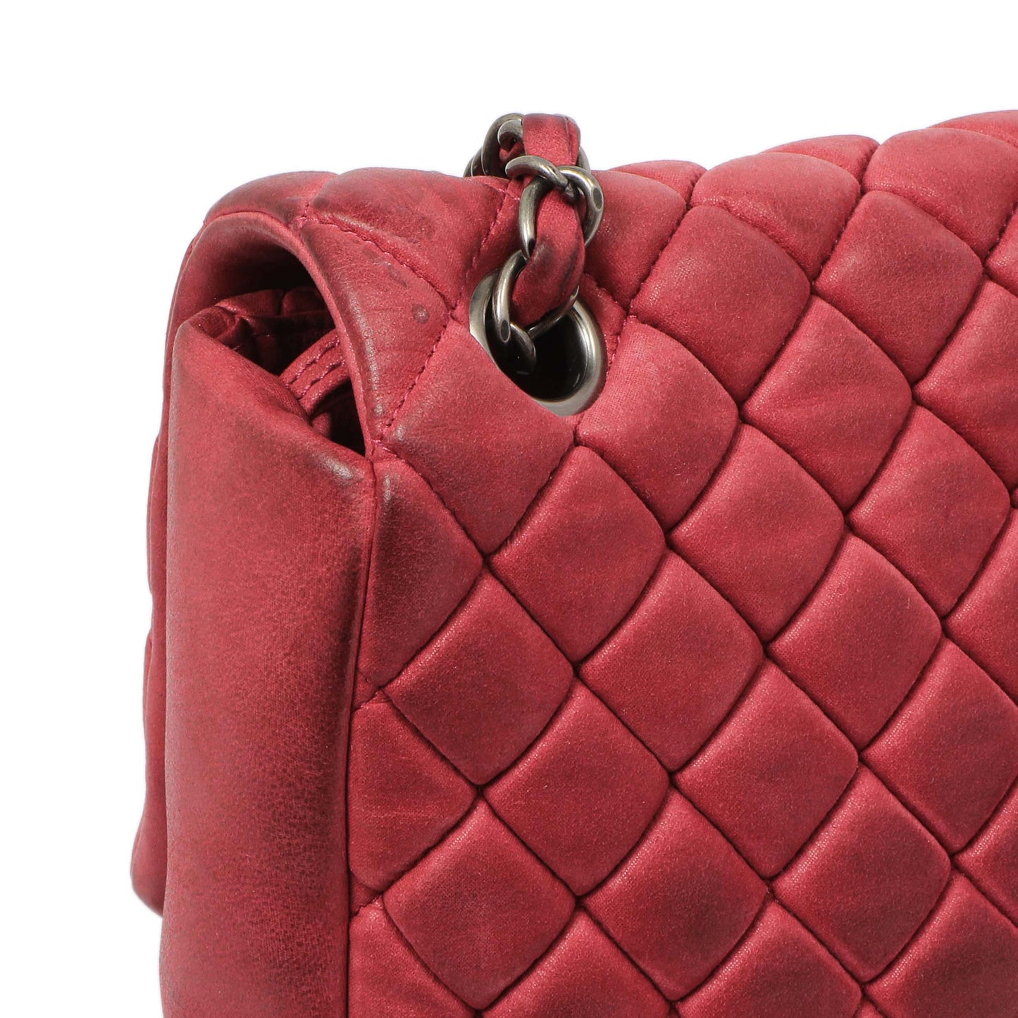 Exclusive Chanel Burgundy Quilted Iridescent Calfskin Large New Bubble Flap — Alternate View 14