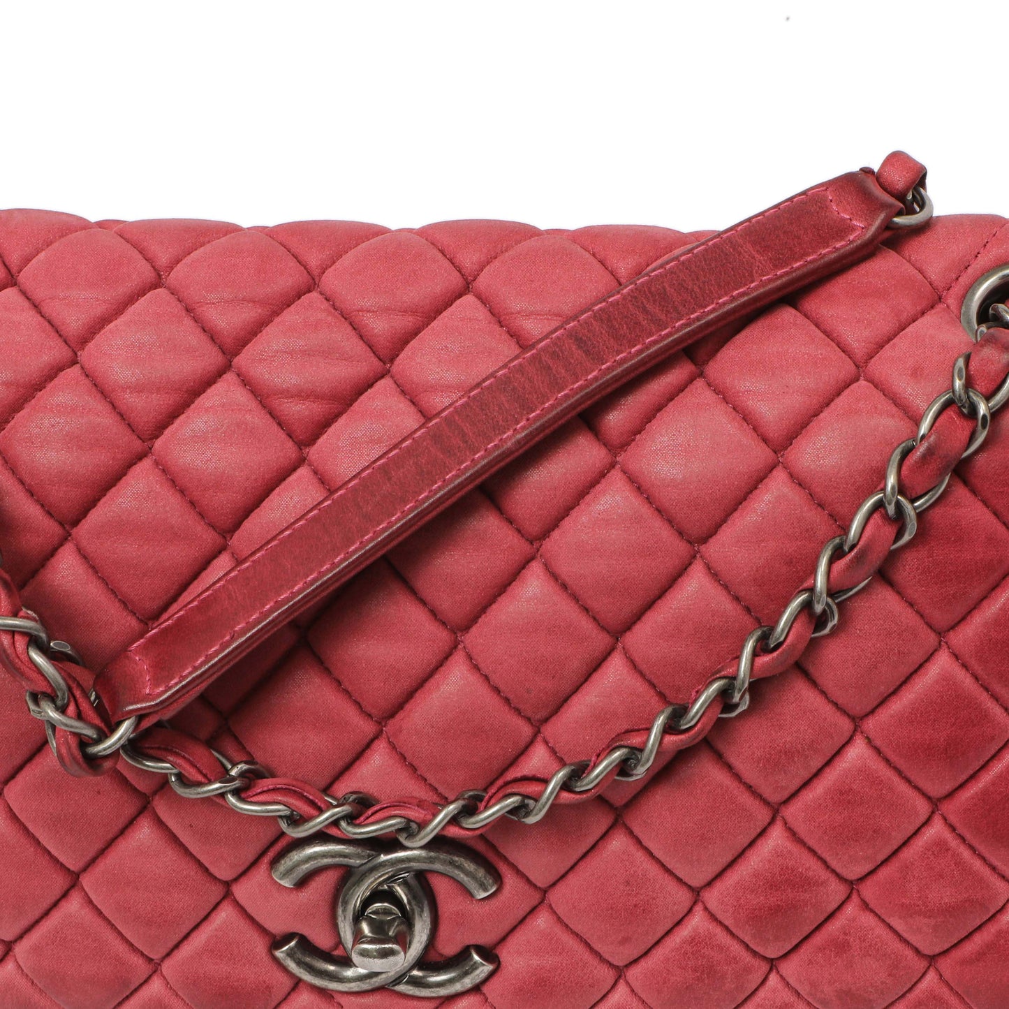 Exclusive Chanel Burgundy Quilted Iridescent Calfskin Large New Bubble Flap — Alternate View 13