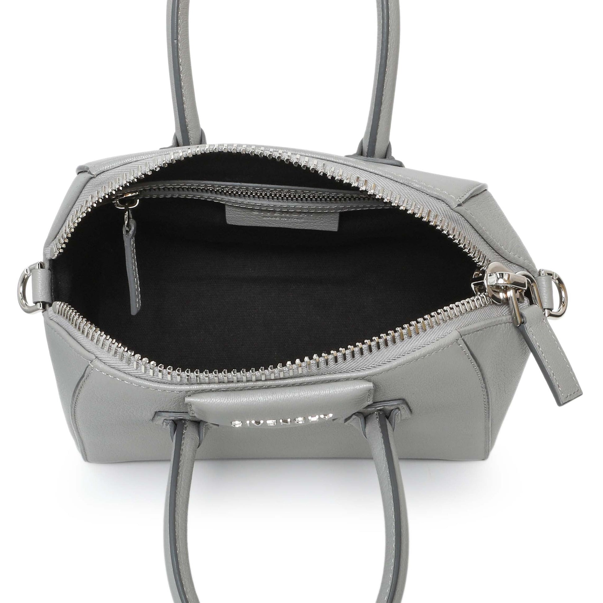 Exclusive Givenchy Grey Sugar Goatskin Mini Antigona — Top View