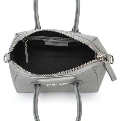 Exclusive Givenchy Grey Sugar Goatskin Mini Antigona — Top View