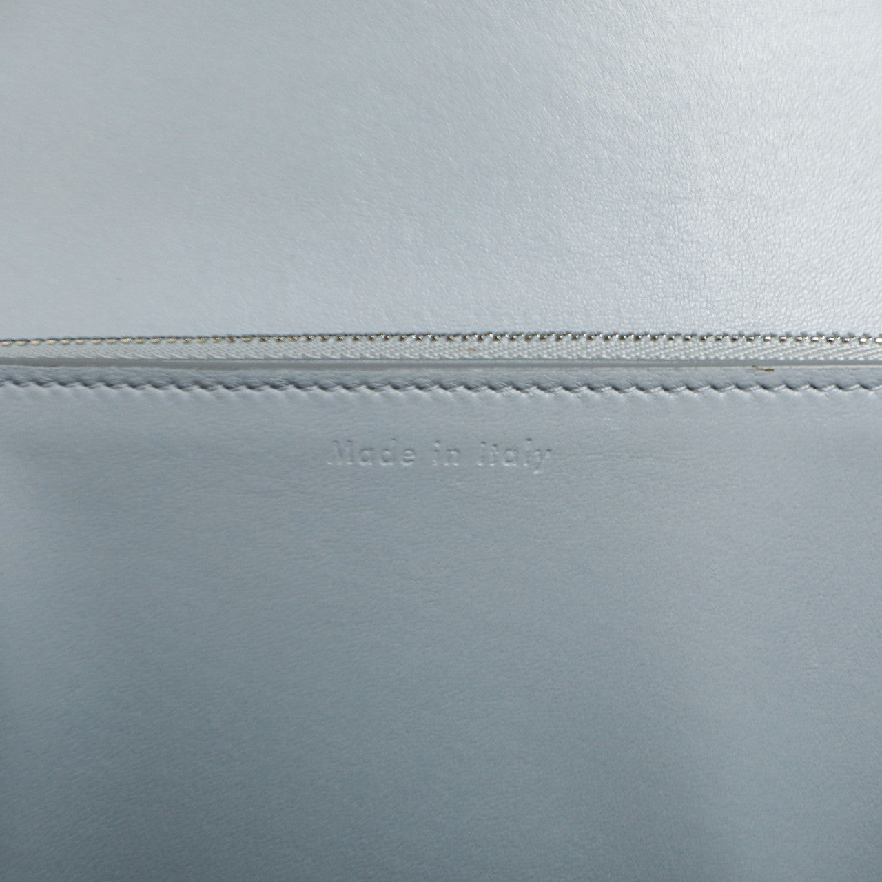 Exclusive Celine Pale Blue Box Calfskin Medium Classic Flap Bag — Lifestyle View