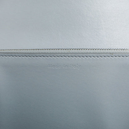 Exclusive Celine Pale Blue Box Calfskin Medium Classic Flap Bag — Lifestyle View