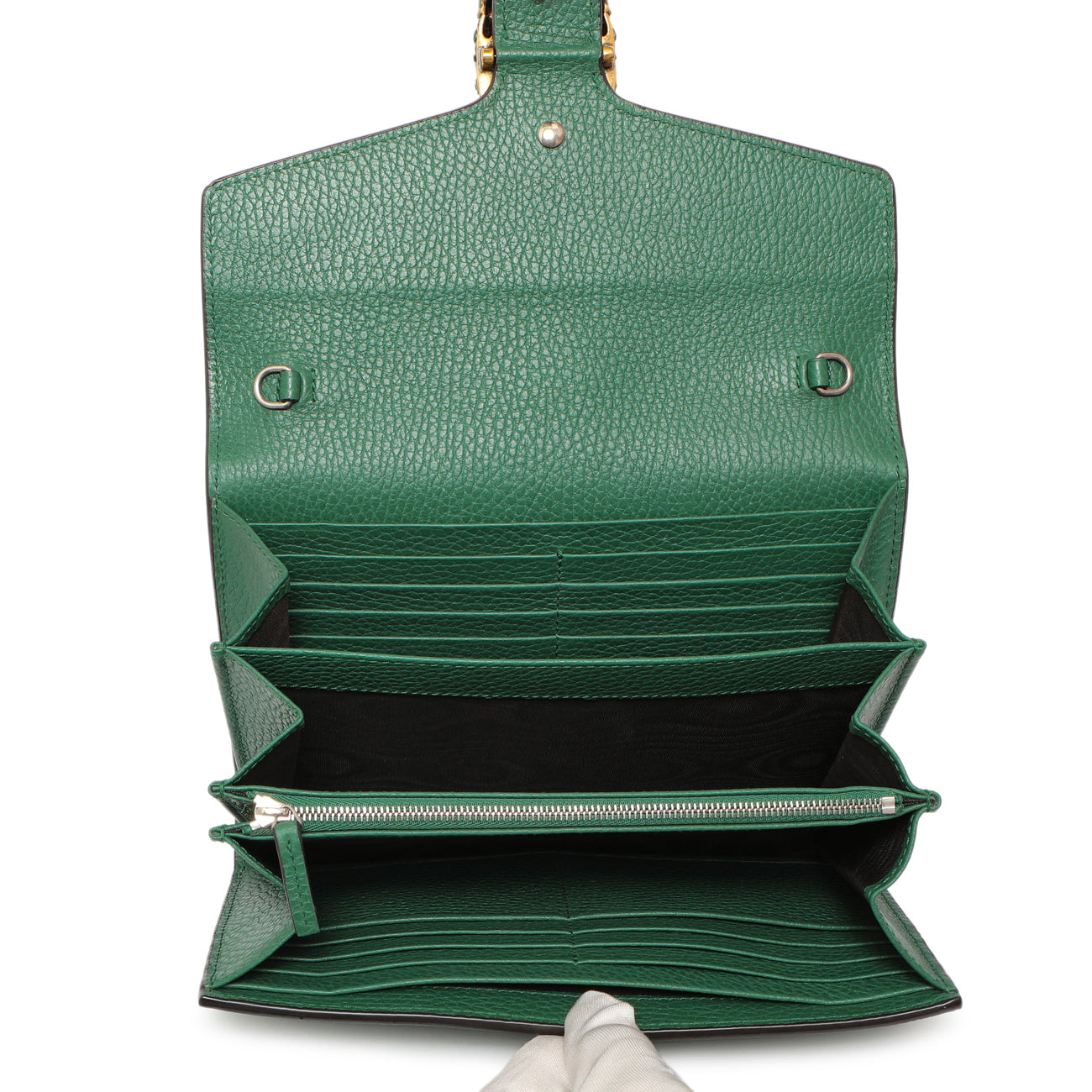 Exclusive Gucci Emerald Calfskin Mini Dionysus Chain Wallet — Alternate View 8