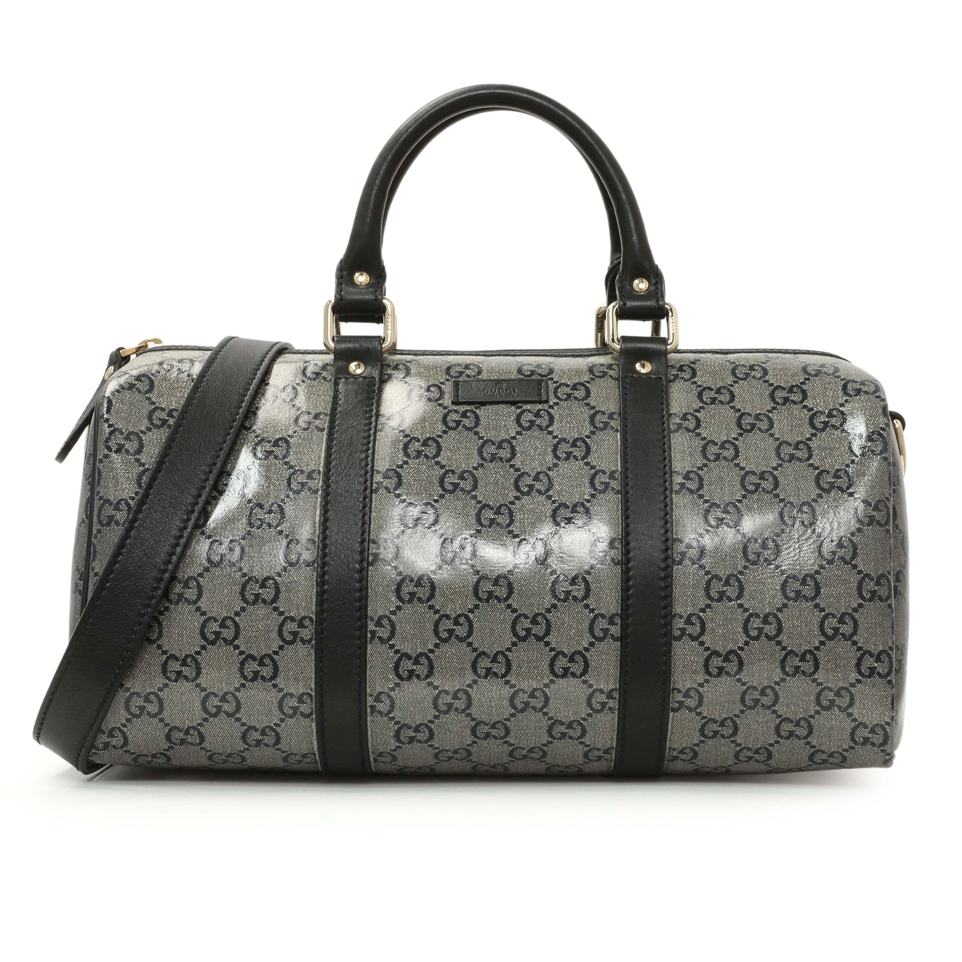 Exclusive Gucci Crystal Monogram Joy Boston Bag — Front View