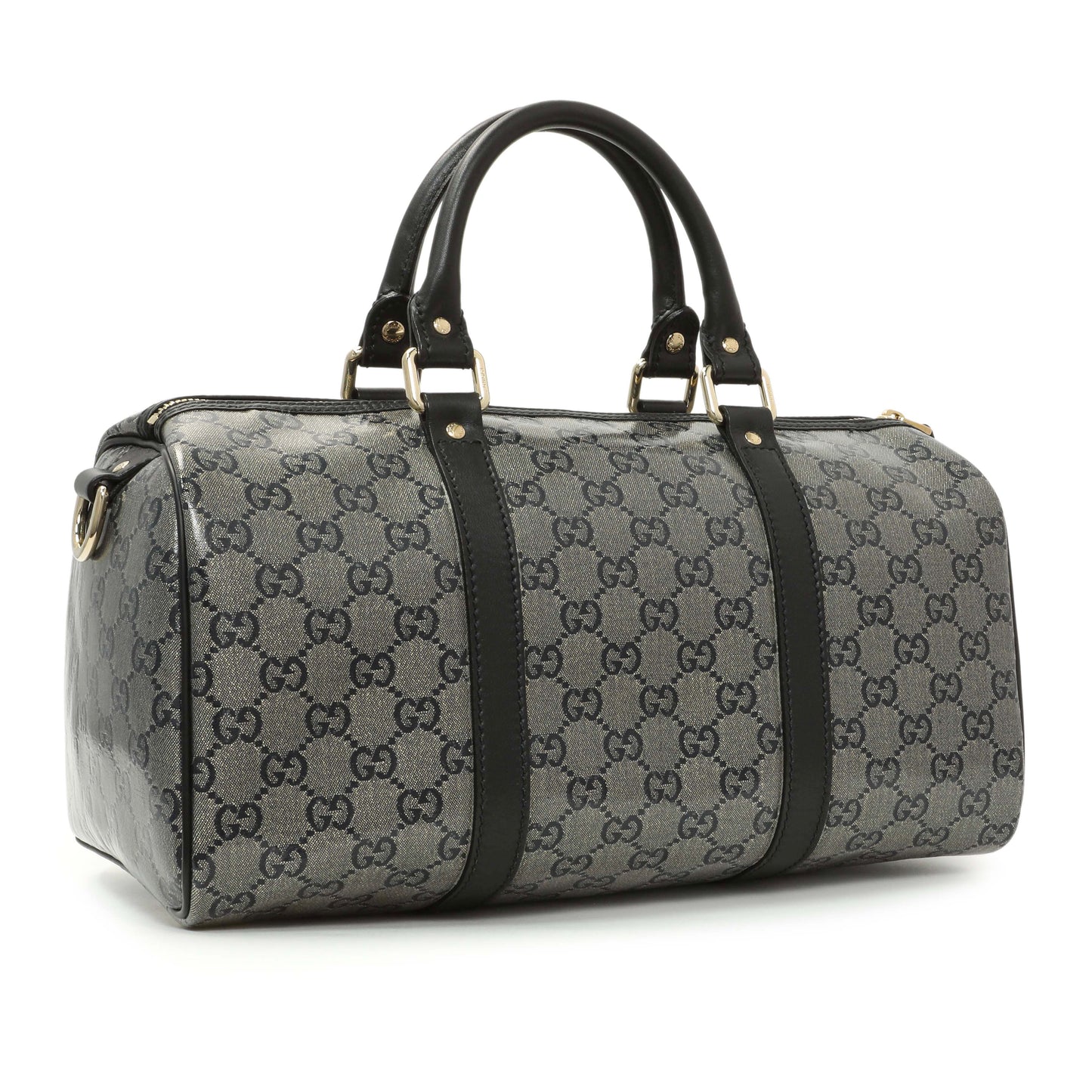 Exclusive Gucci Crystal Monogram Joy Boston Bag — Side View