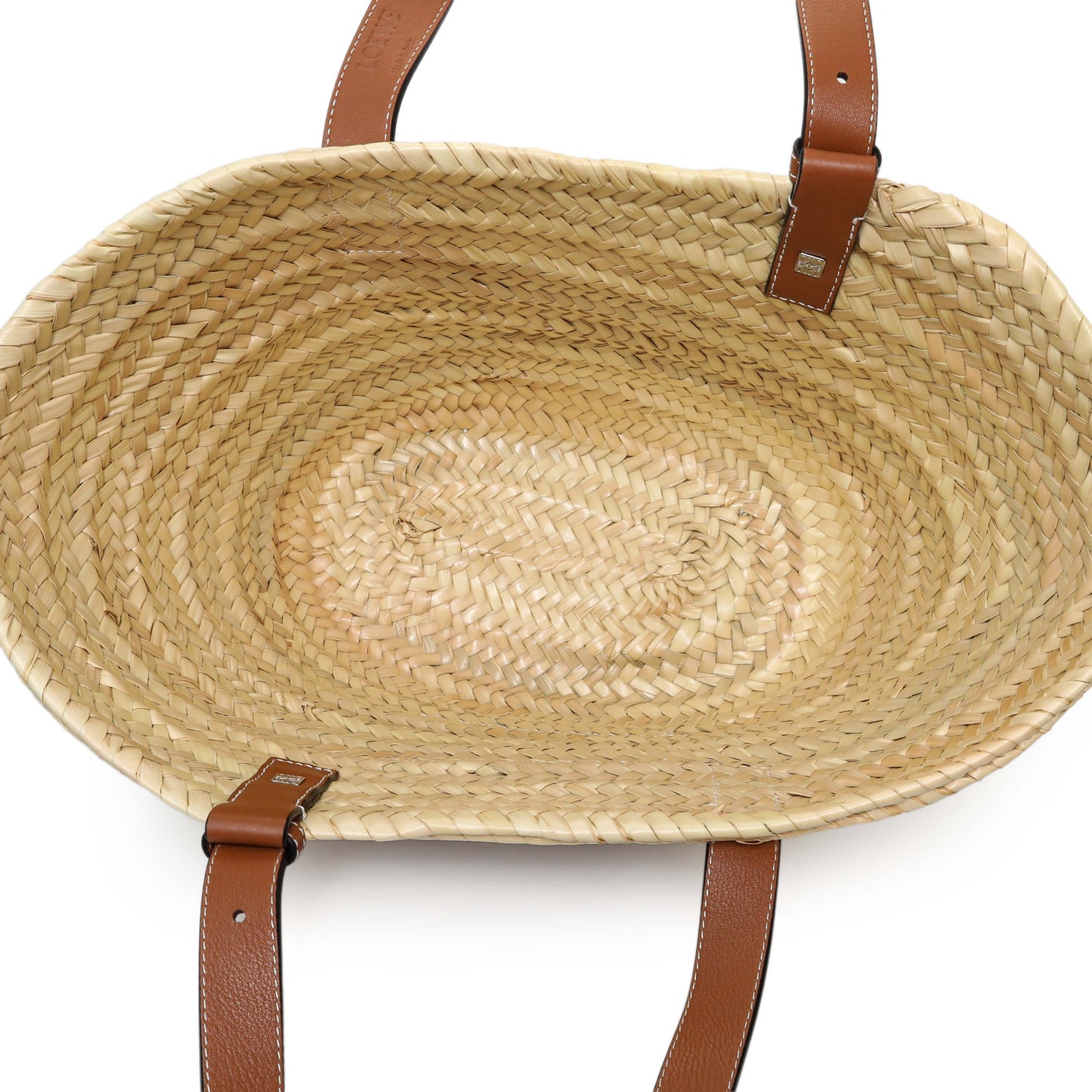 Exclusive Loewe Raffia Medium Basket Tote — Top View