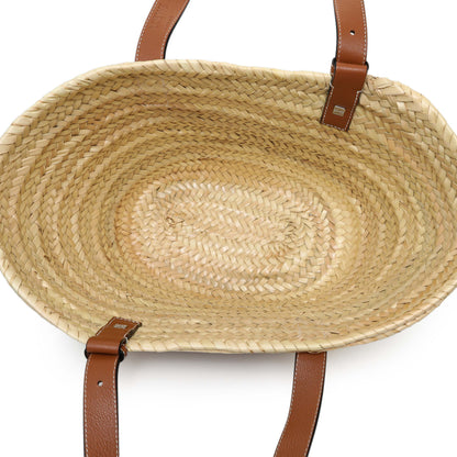 Exclusive Loewe Raffia Medium Basket Tote — Top View