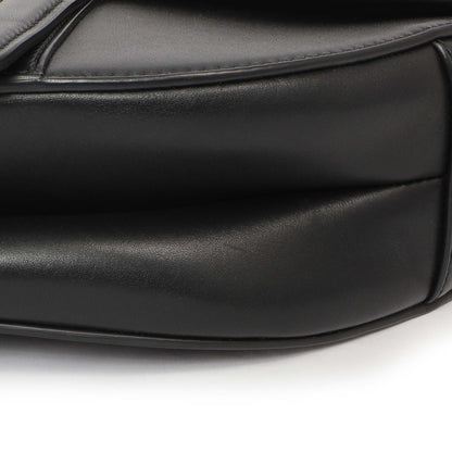 Exclusive Christian Dior Black Smooth Calfskin Saddle Bag — Alternate View 7
