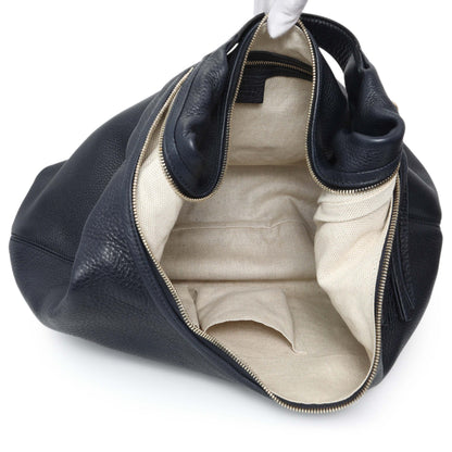 Exclusive Gucci Navy Blue Pebbled Calfskin Soho Hobo — Top View