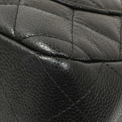 Exclusive Chanel Black Quilted Caviar Jumbo Single Flap — Alternate View 7