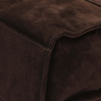 Exclusive Chanel Brown Suede CC Backpack — Detail View