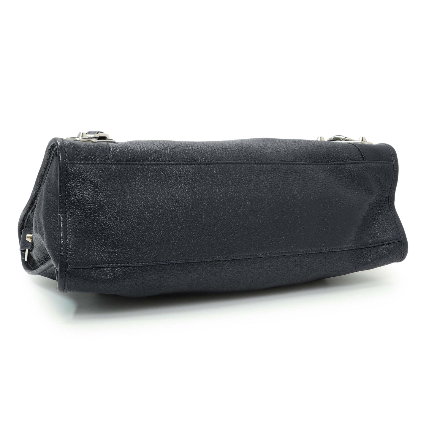 Exclusive Balenciaga Bleu Nuit Chevre Metallic Edge City — Back View
