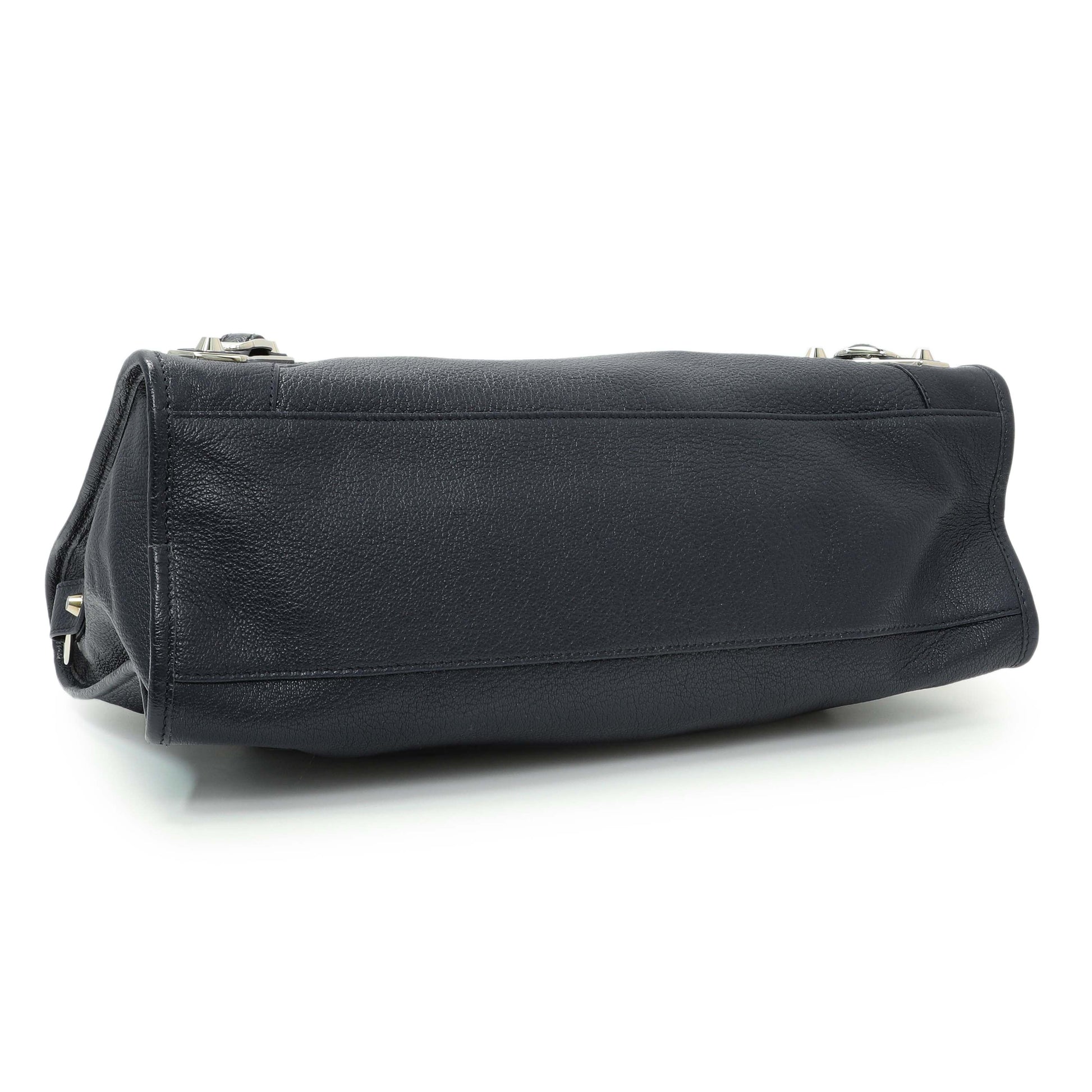 Exclusive Balenciaga Bleu Nuit Chevre Metallic Edge City — Back View