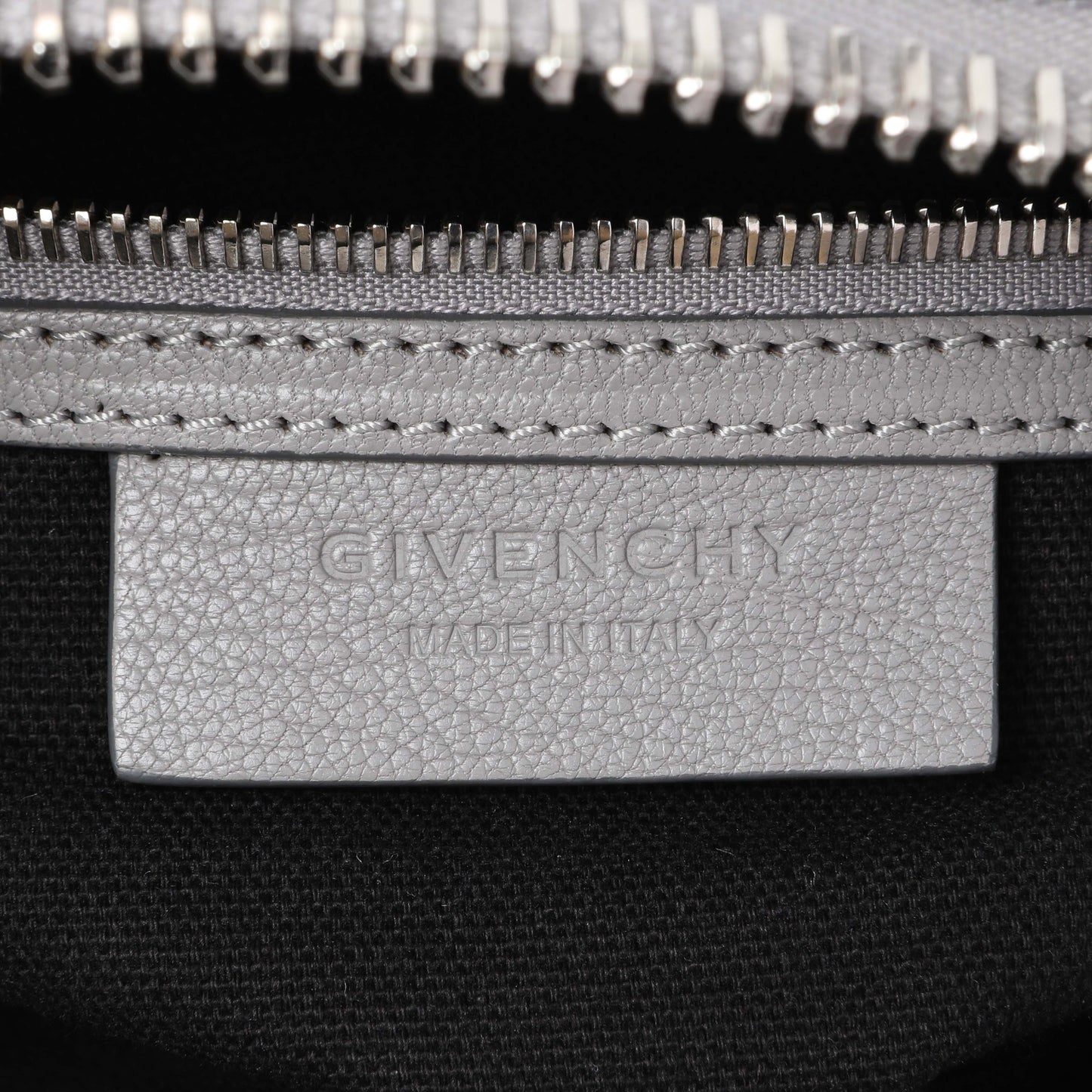Exclusive Givenchy Grey Sugar Goatskin Mini Antigona — Detail View