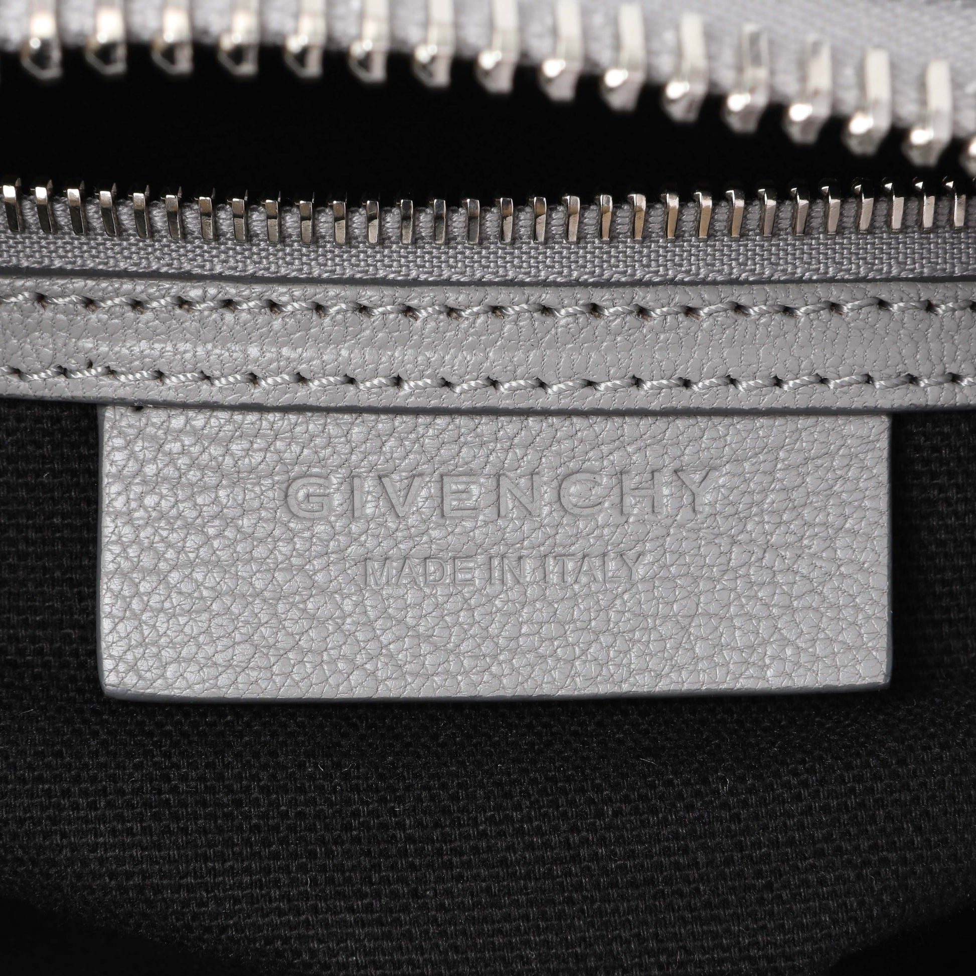 Exclusive Givenchy Grey Sugar Goatskin Mini Antigona — Detail View