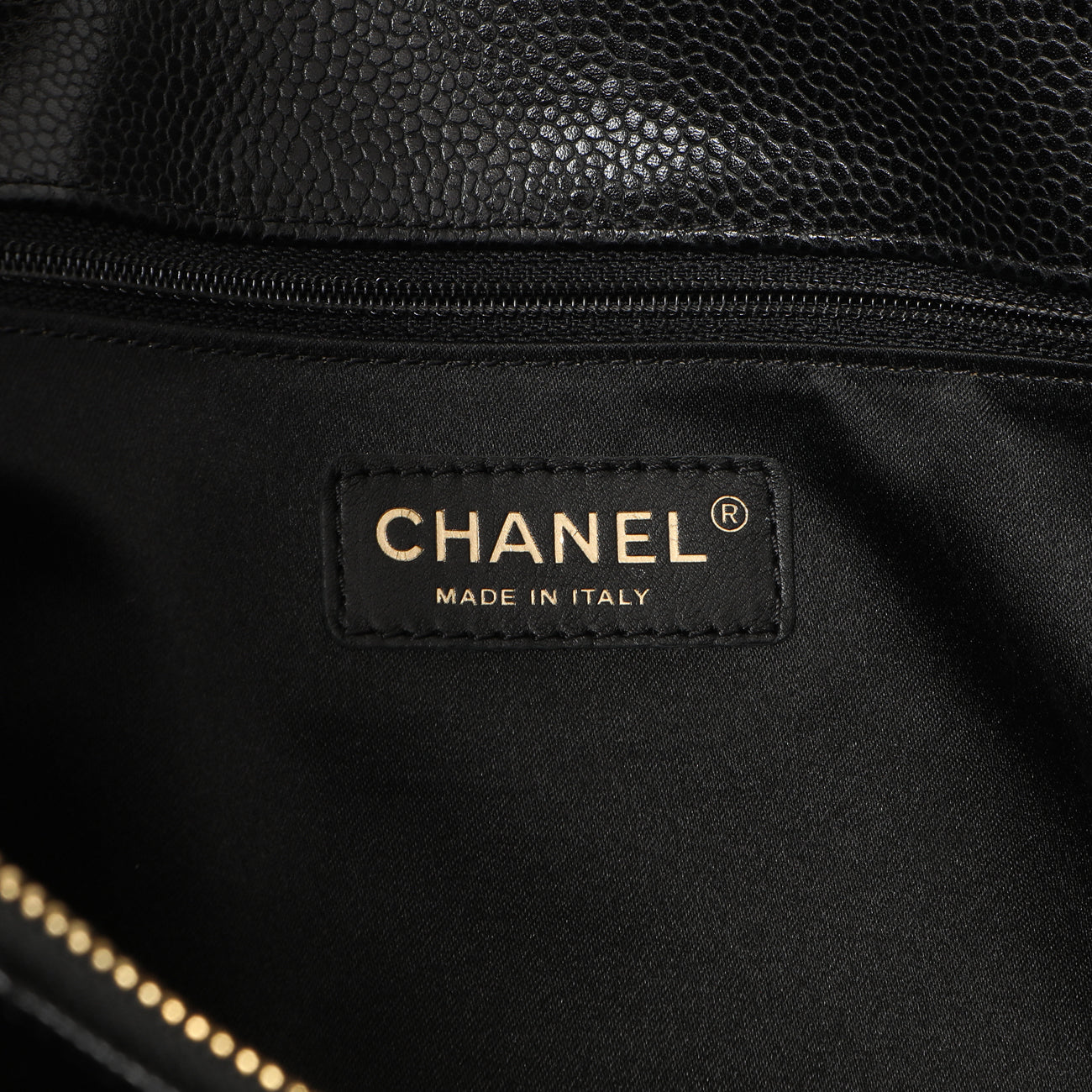 Exclusive Chanel Black Quilted Caviar Grand Shopping Tote GST — Alternate View 9