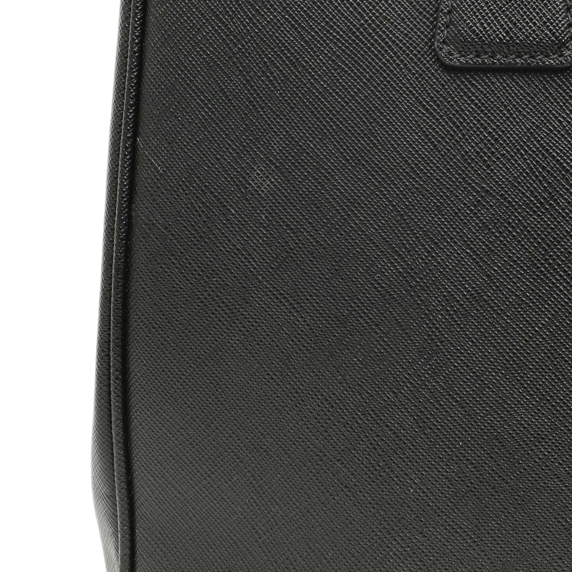 Exclusive Prada Black Saffiano Medium Galleria Double Zip Tote — Alternate View 10