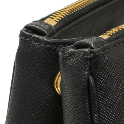Exclusive Prada Black Saffiano Medium Galleria Double Zip Tote — Alternate View 11