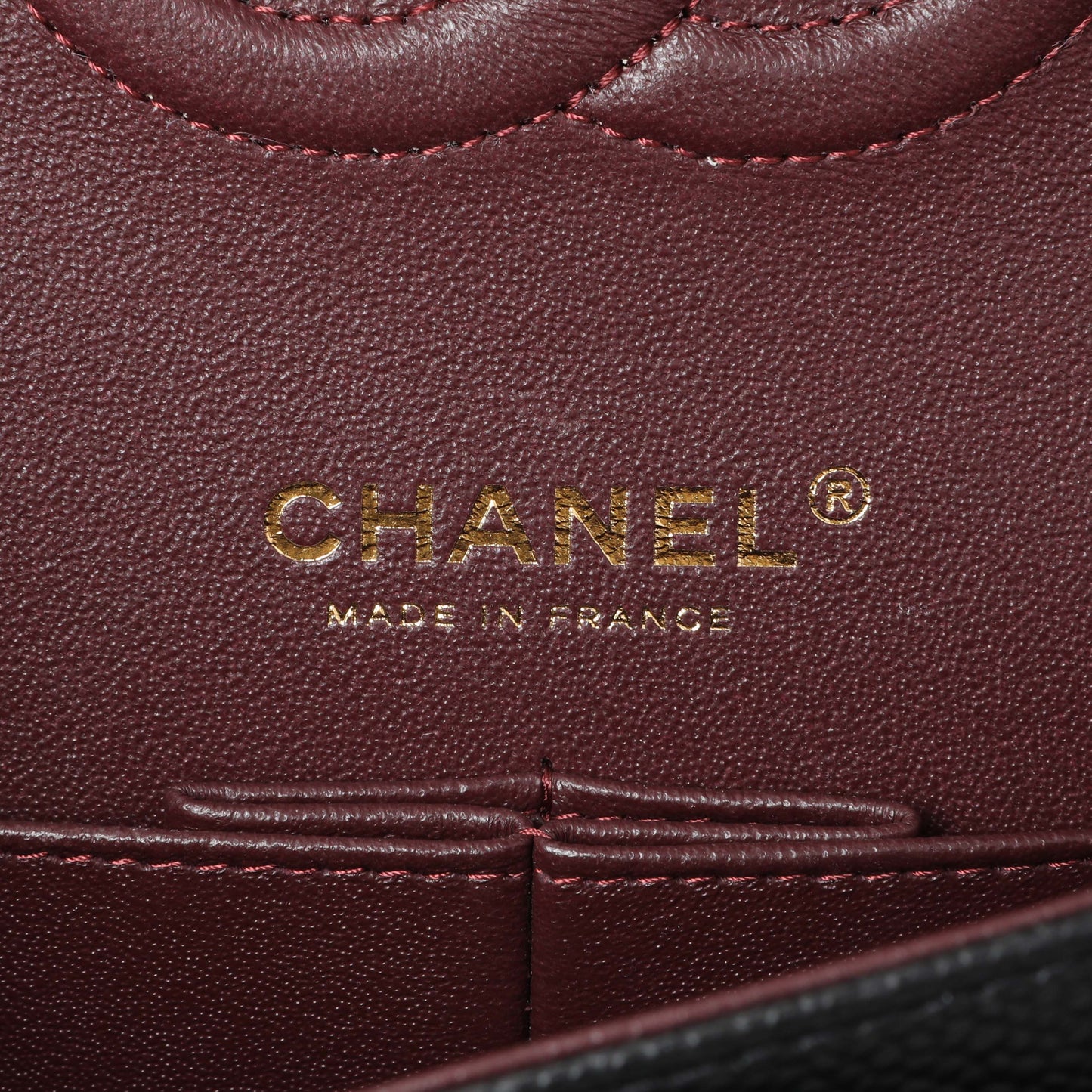Exclusive Chanel Black Quilted Caviar Medium Classic Double Flap — Detail View