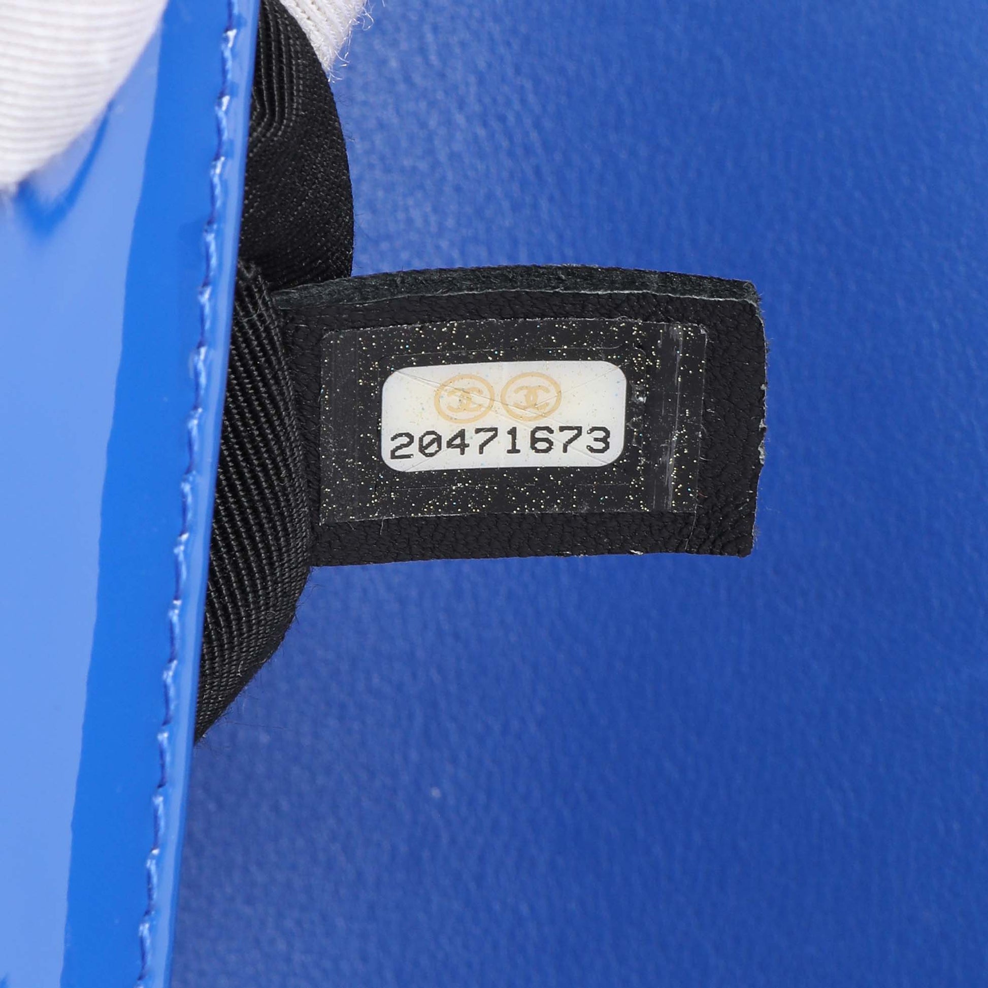Exclusive Chanel Blue Quilted Patent Medium Plexiglass Boy Flap — Alternate View 10