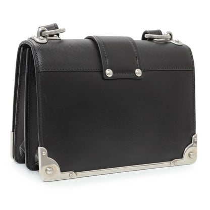 Exclusive Prada Black City Calf Saffiano Cahier Bag — Side View