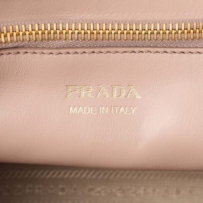Exclusive Prada Saffiano Cipria Cuir Calfskin Small Monochrome Top Handle Tote — Detail View