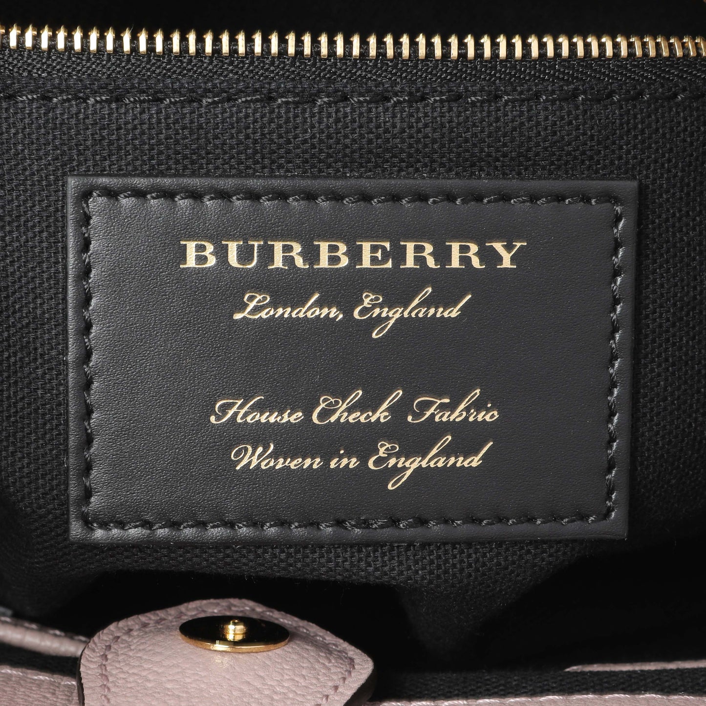 Exclusive Burberry Derby Calfskin House Check Small Banner Tote — Alternate View 9