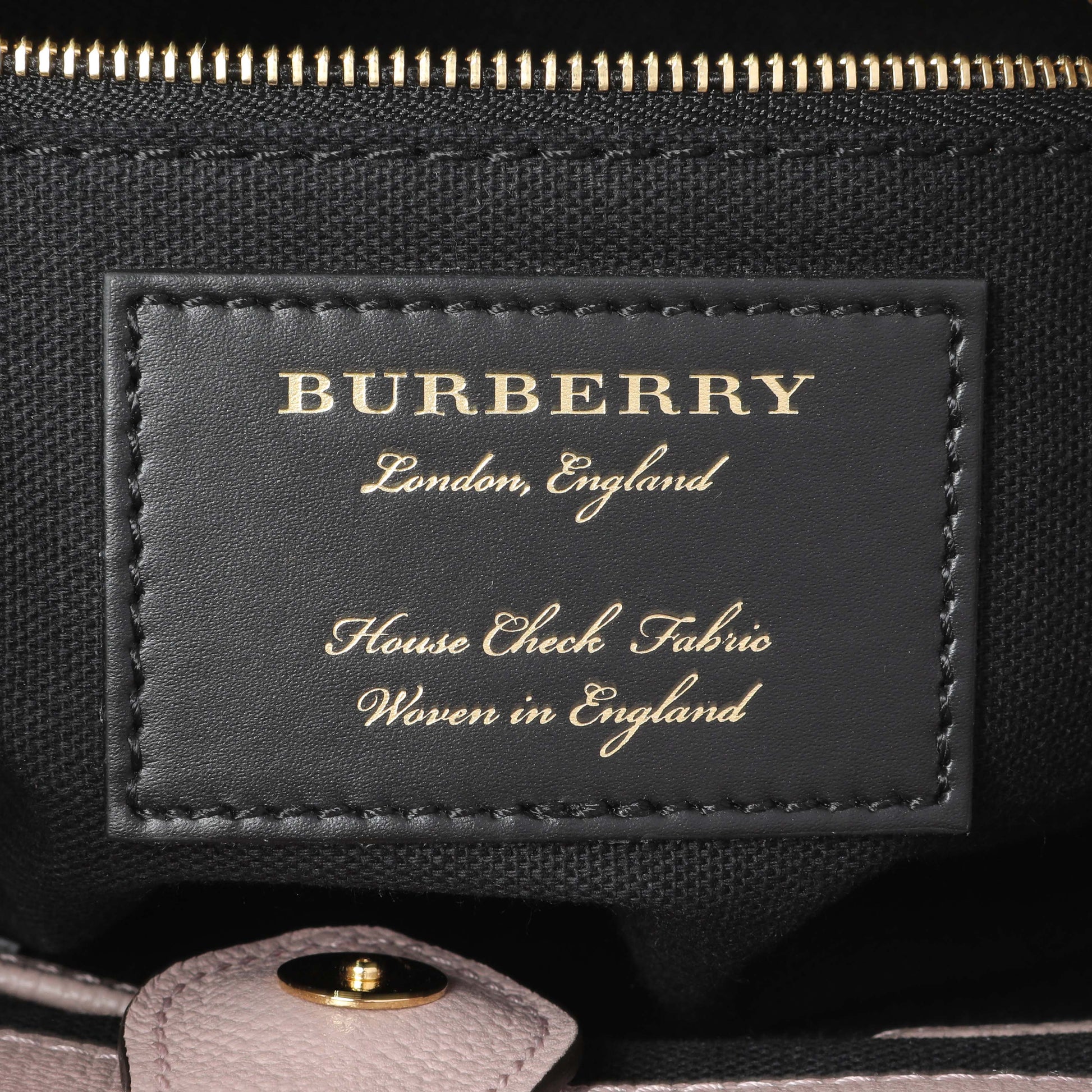Exclusive Burberry Derby Calfskin House Check Small Banner Tote — Alternate View 9