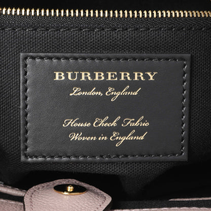 Exclusive Burberry Derby Calfskin House Check Small Banner Tote — Alternate View 9