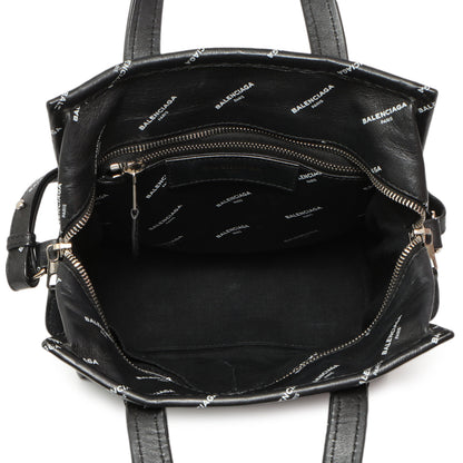 Exclusive Balenciaga Calfskin Allover Logo XS Bazar Shopper Tote — Alternate View 11