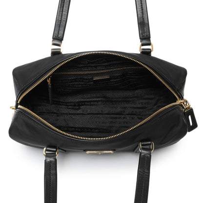 Exclusive Prada Black Re-Nylon Shoulder Bag — Top View