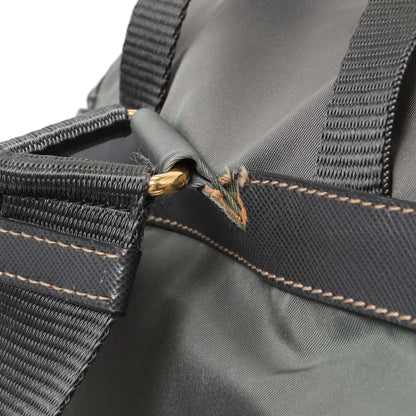Exclusive Prada Grey Tessuto Nylon Medium Backpack — Lifestyle View