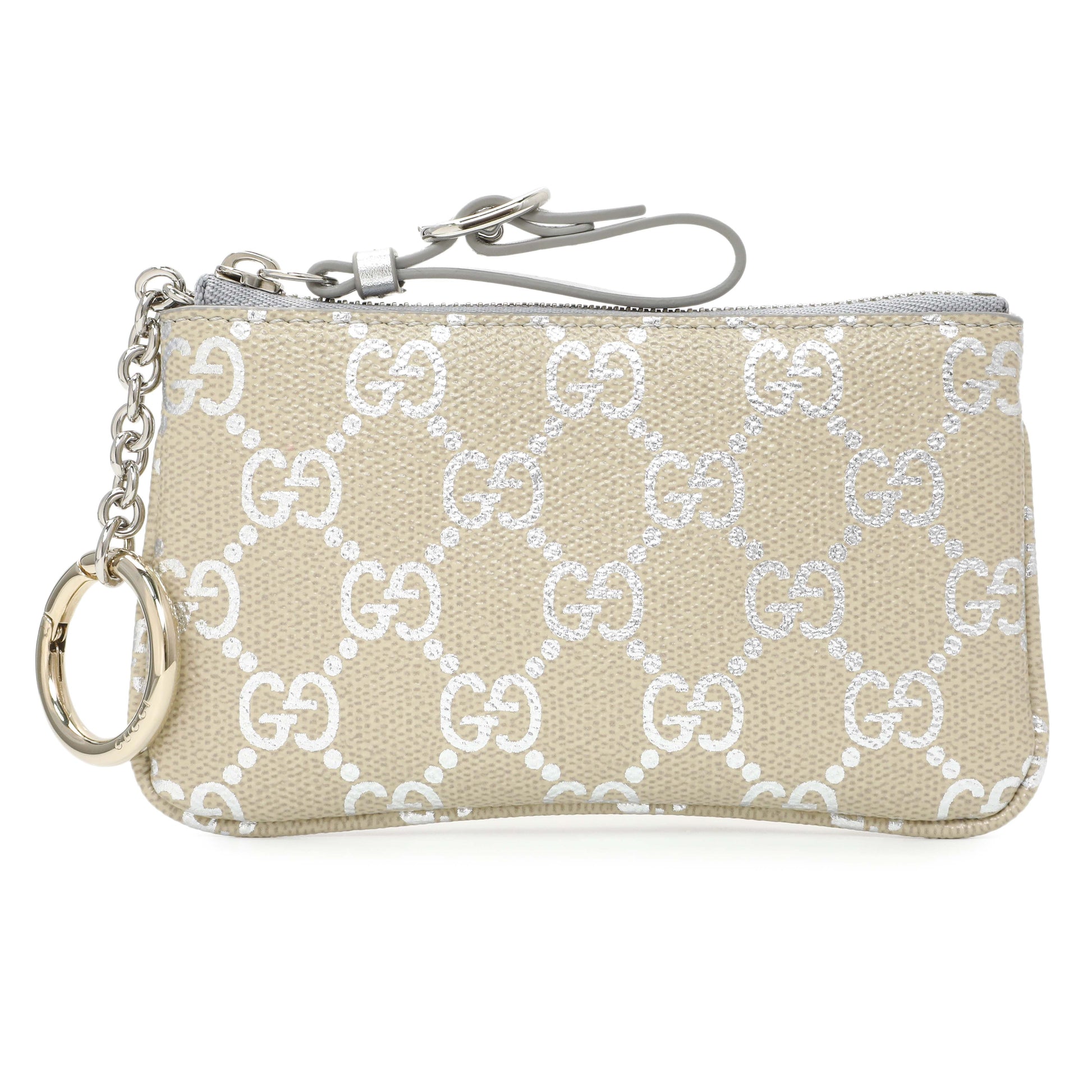 Exclusive Gucci Emblem Key Pouch — Front View