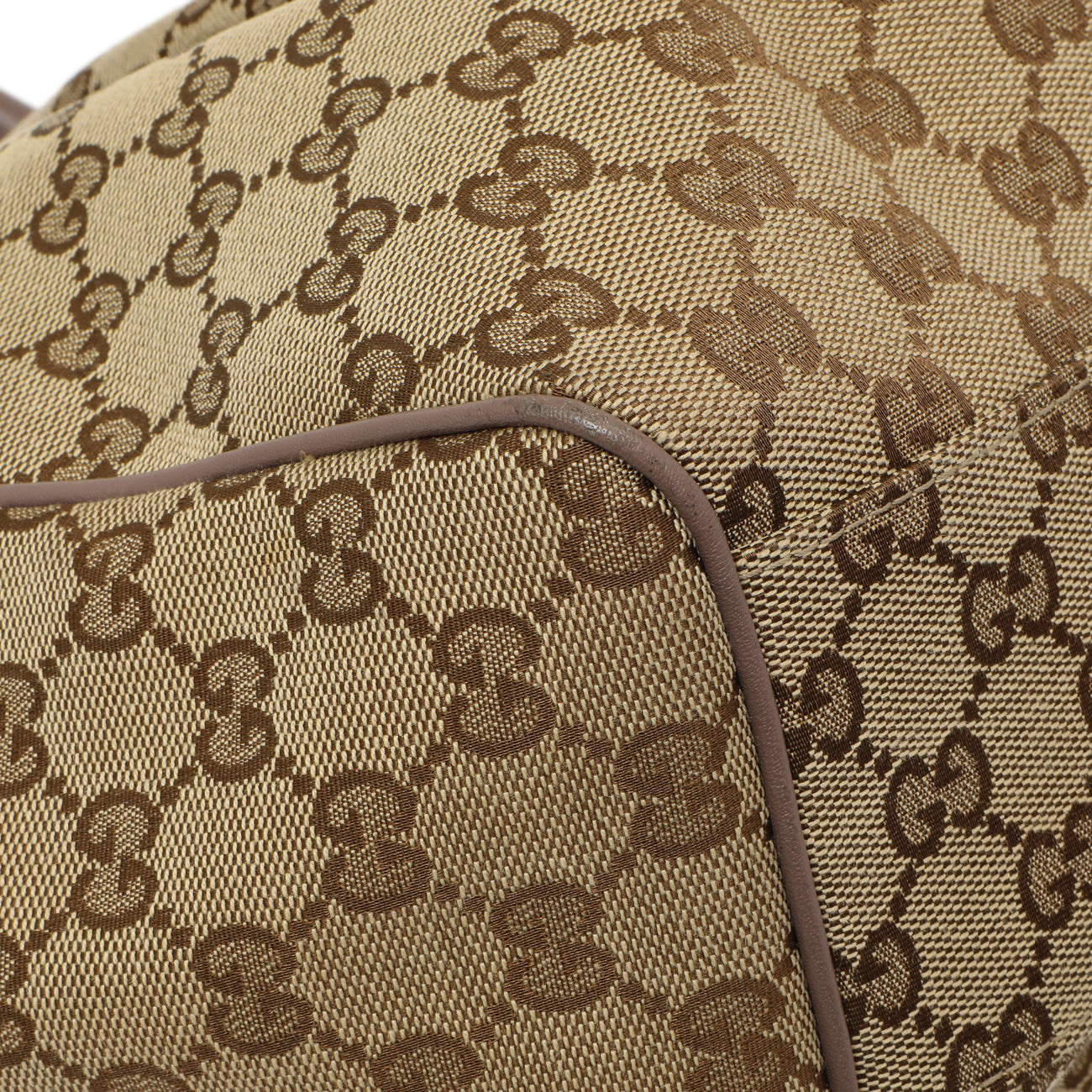 Exclusive Gucci Mauve Monogram Medium Sukey — Lifestyle View