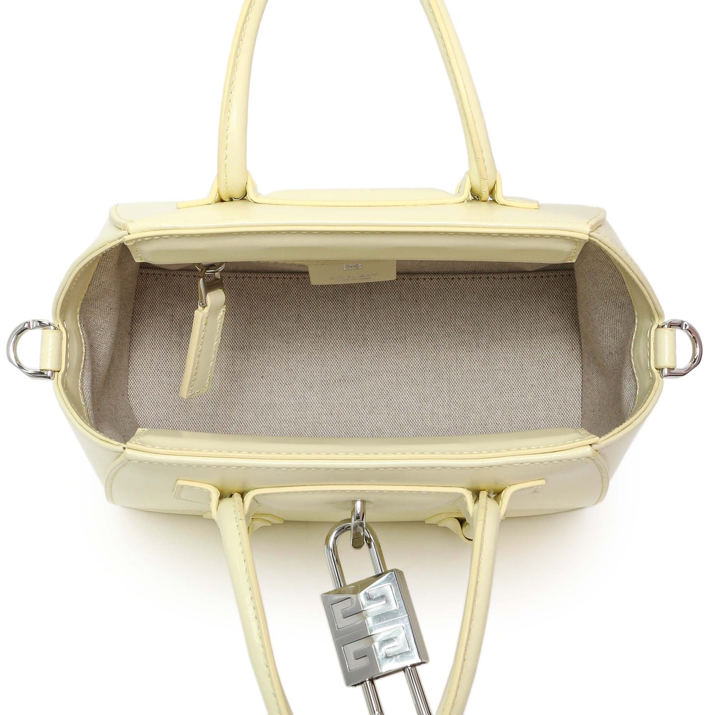 Exclusive Givenchy Yellow Box Calfskin Mini Lock Antigona — Top View