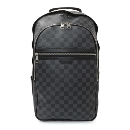 Exclusive Louis Vuitton Damier Graphite Michael Backpack — Front View