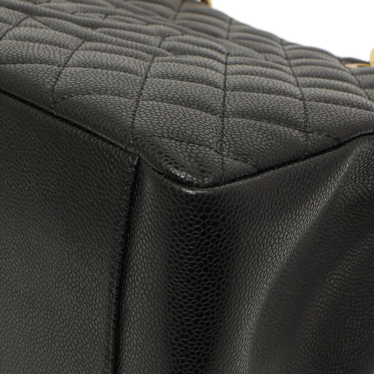 Exclusive Chanel Black Quilted Caviar Grand Shopping Tote GST — Alternate View 7