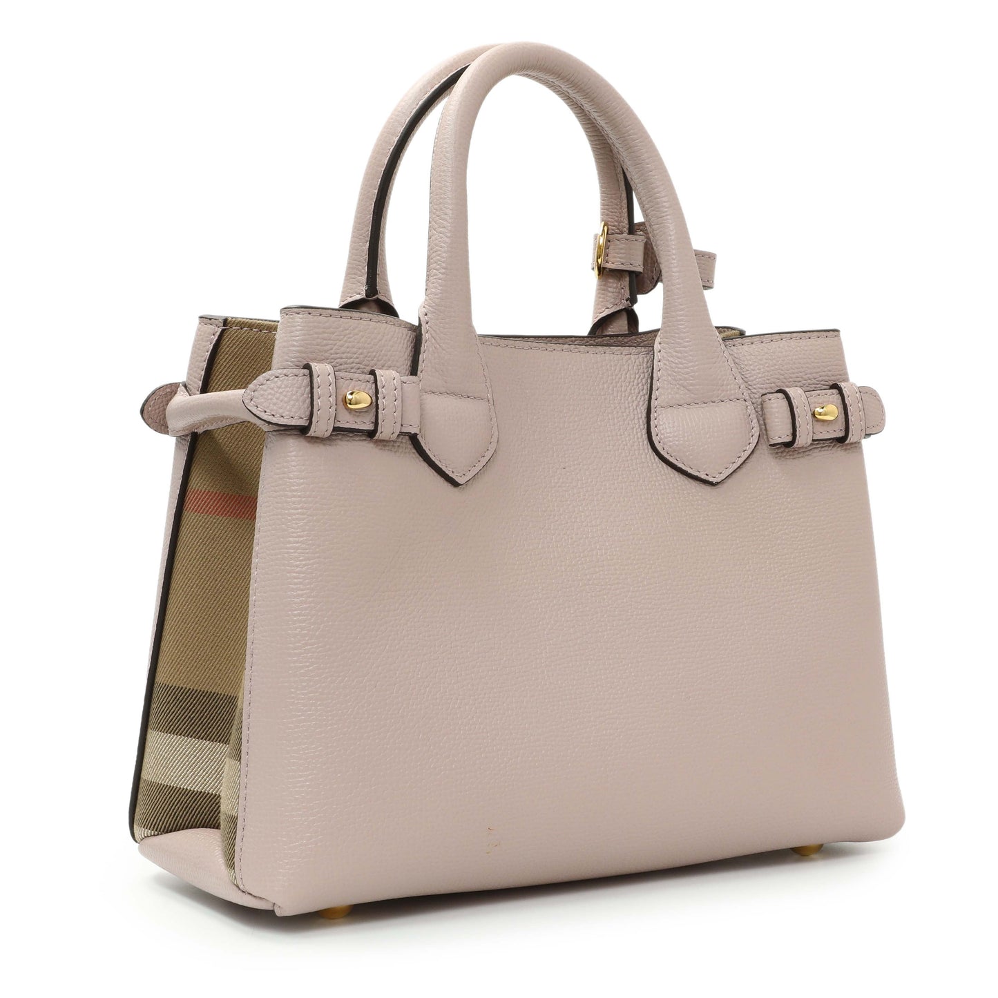 Exclusive Burberry Derby Calfskin House Check Small Banner Tote — Side View