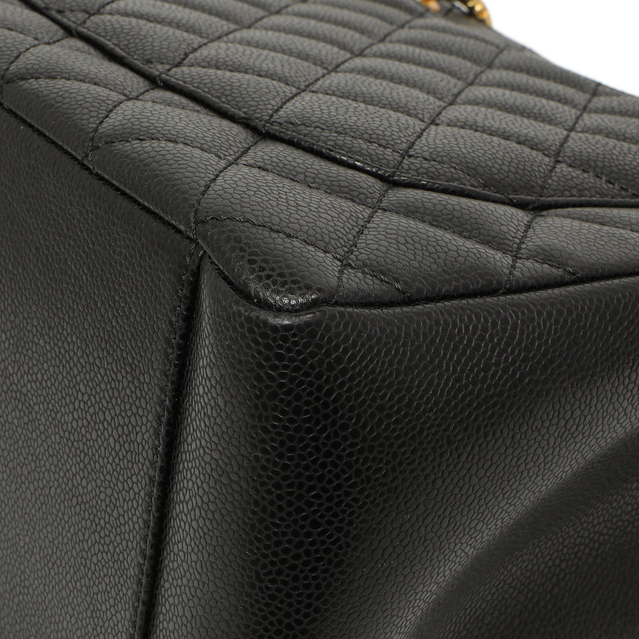 Exclusive Chanel Black Quilted Caviar Grand Shopping Tote GST — Alternate View 8