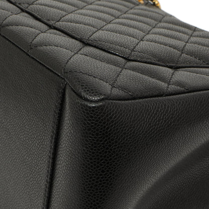 Exclusive Chanel Black Quilted Caviar Grand Shopping Tote GST — Alternate View 8