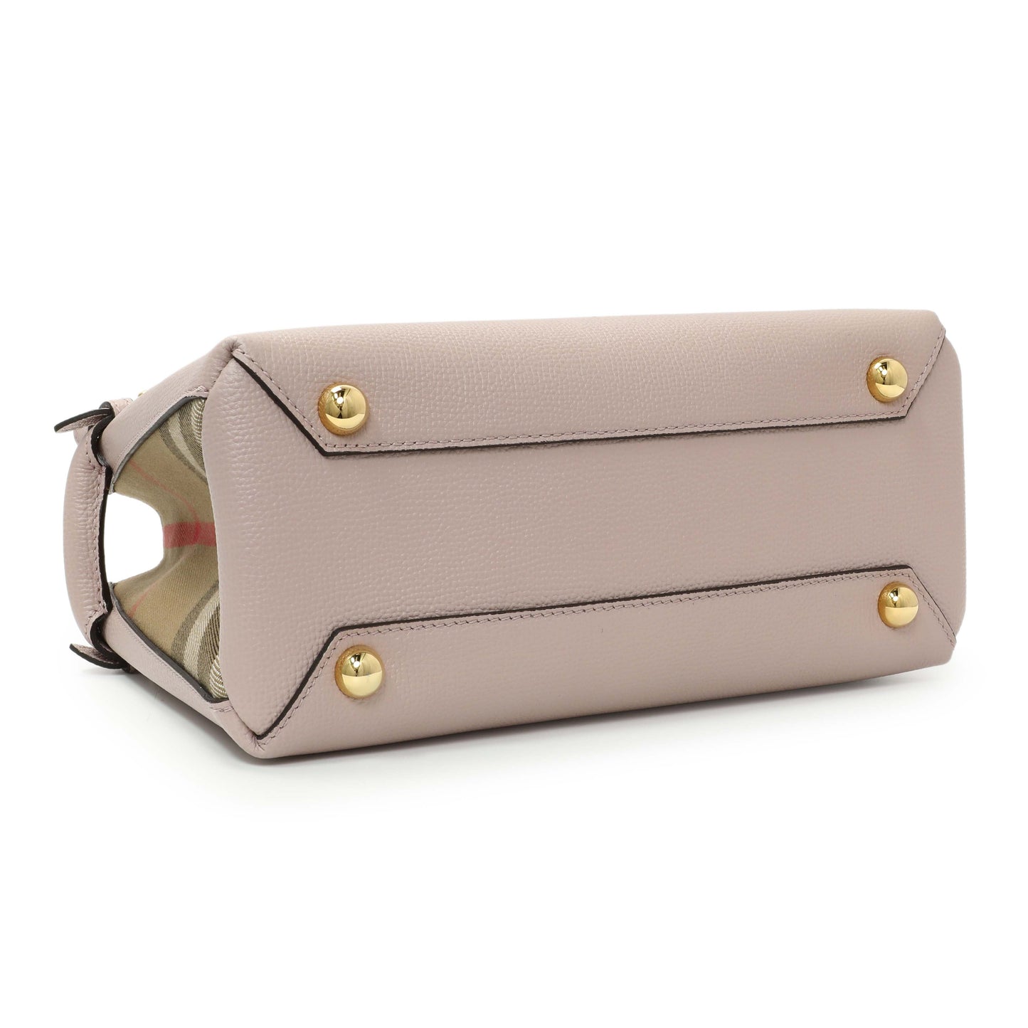 Exclusive Burberry Derby Calfskin House Check Small Banner Tote — Back View
