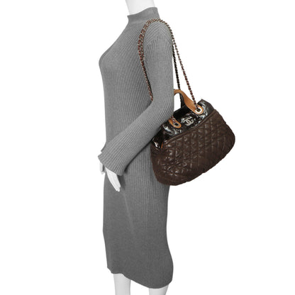 Exclusive Chanel Burgundy Quilted Iridescent Calfskin Small In The Mix Tote — Alternate View 8