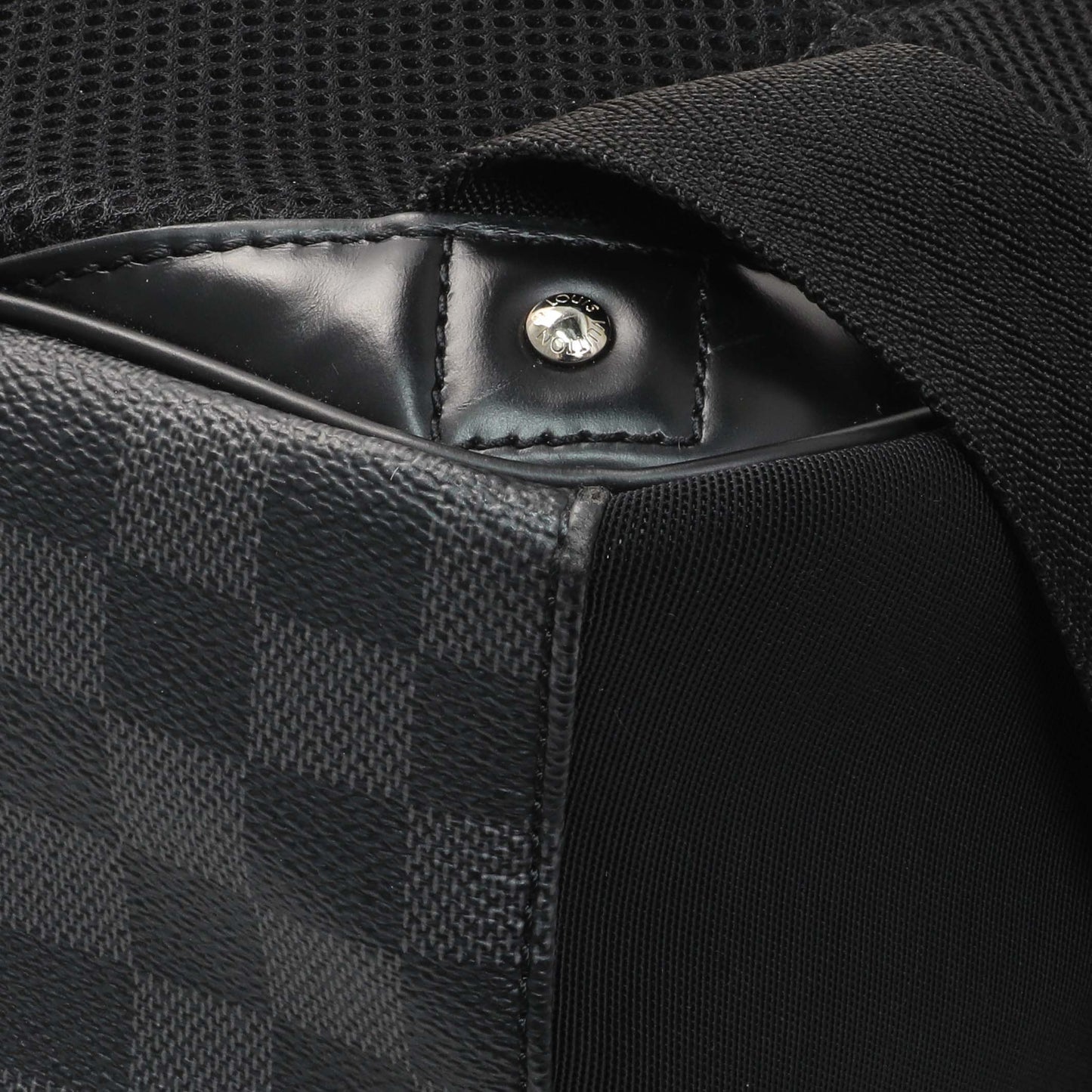 Exclusive Louis Vuitton Damier Graphite Michael Backpack — Detail View