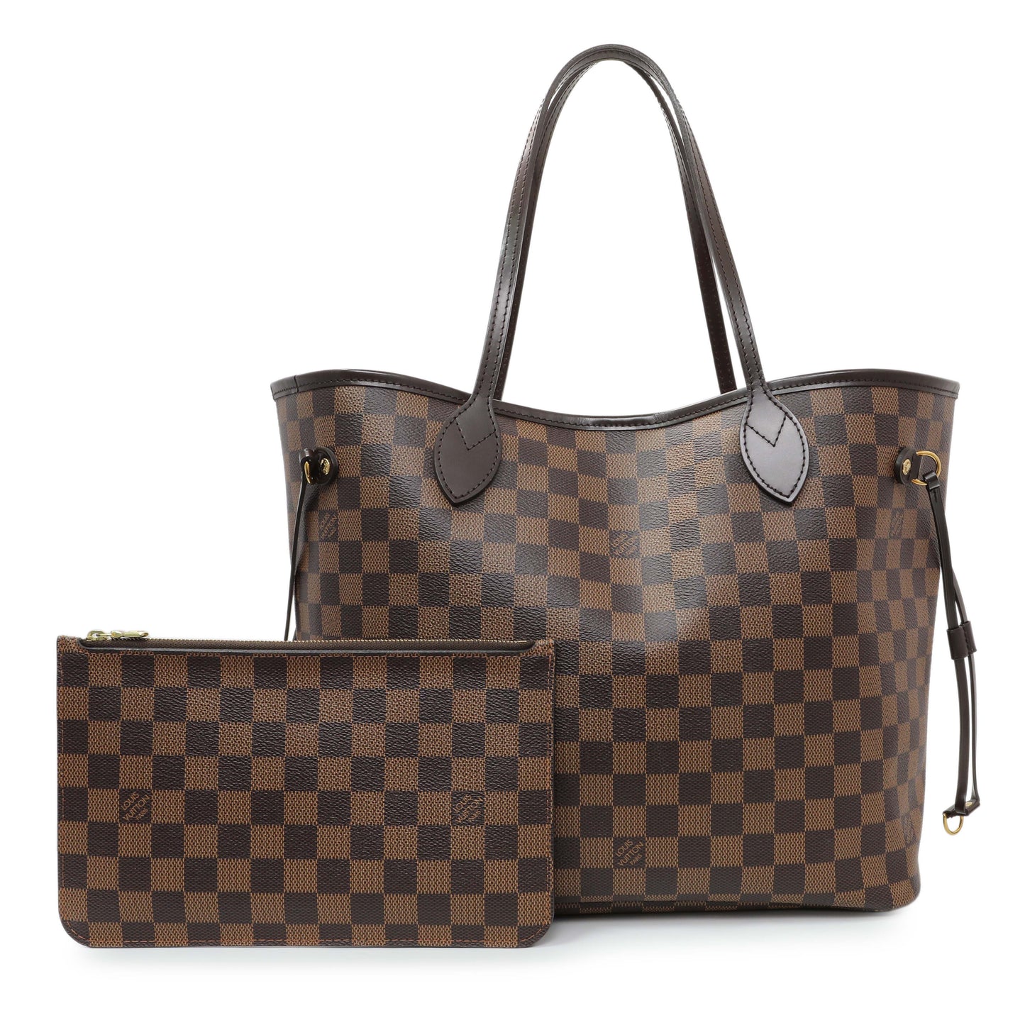 Exclusive Louis Vuitton Damier Ebene Neverfull MM — Front View