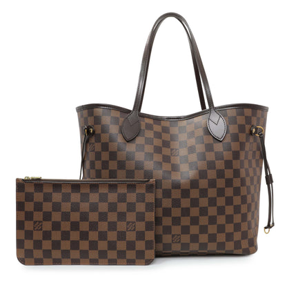 Exclusive Louis Vuitton Damier Ebene Neverfull MM — Front View
