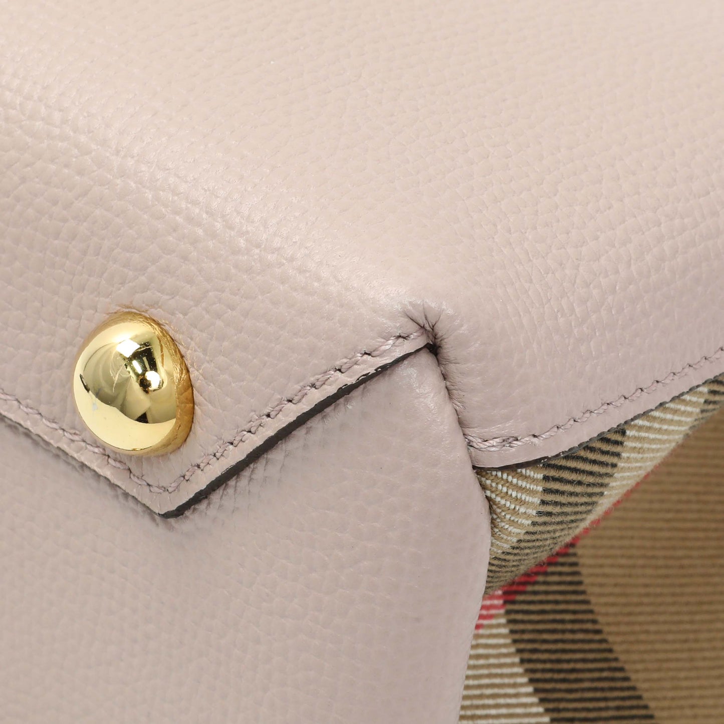 Exclusive Burberry Derby Calfskin House Check Small Banner Tote — Alternate View 7