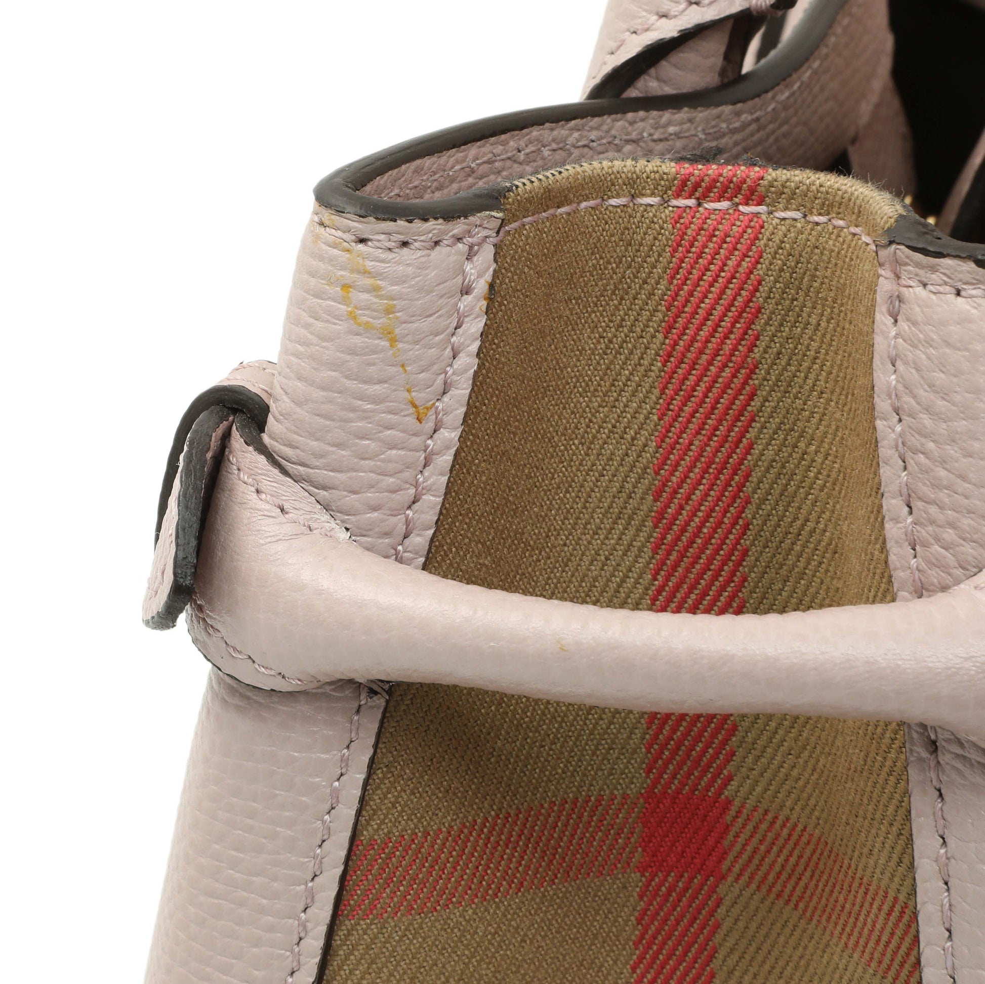 Exclusive Burberry Derby Calfskin House Check Small Banner Tote — Alternate View 11