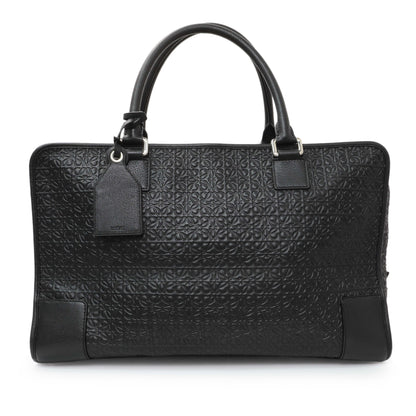 Exclusive Loewe Black Embossed Repeat Calfskin Amazona 44 — Front View