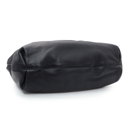 Exclusive Gucci Navy Blue Pebbled Calfskin Soho Hobo — Back View