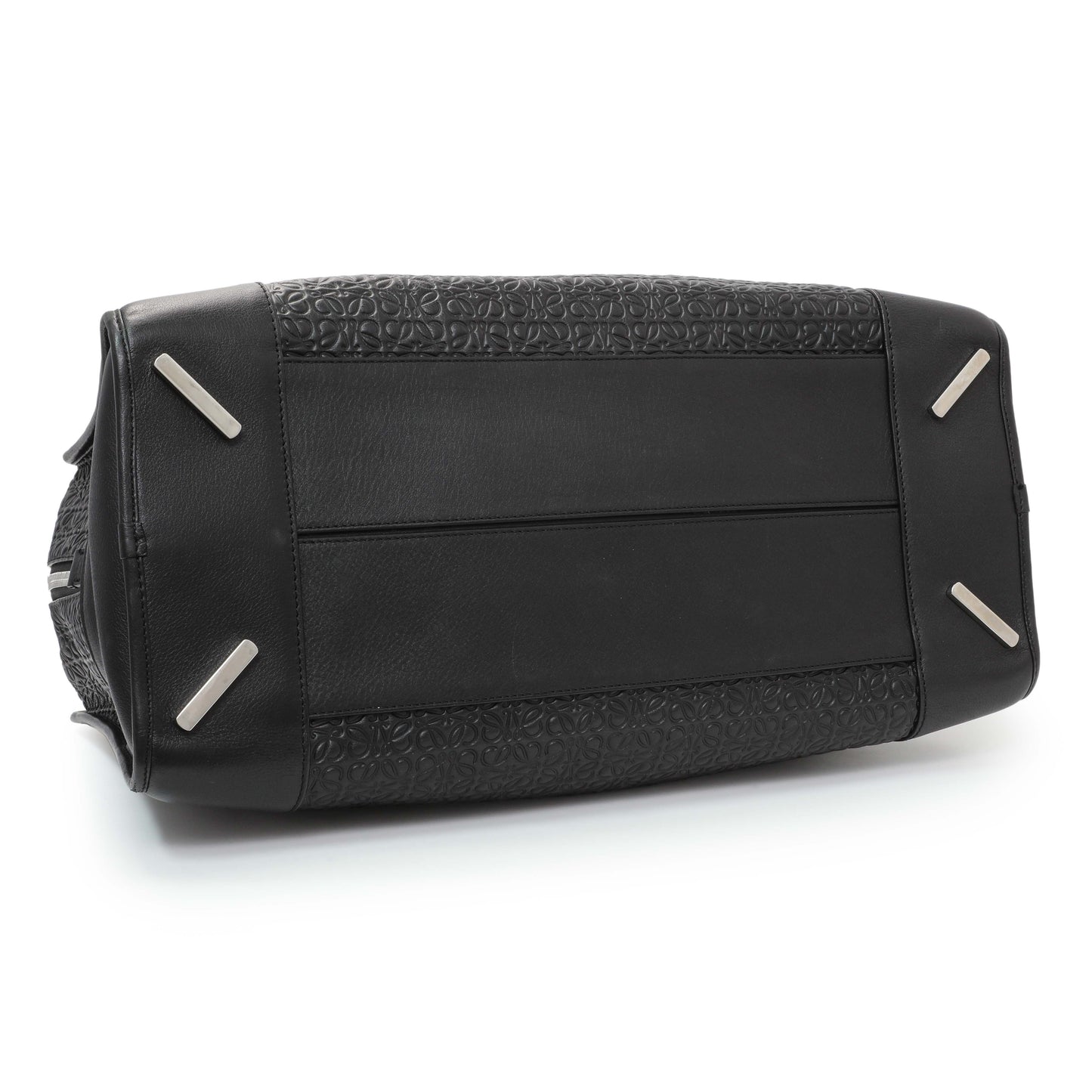 Exclusive Loewe Black Embossed Repeat Calfskin Amazona 44 — Back View